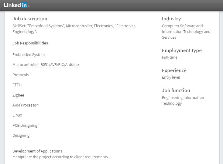 embedded-systems-entry-level-job-requirment