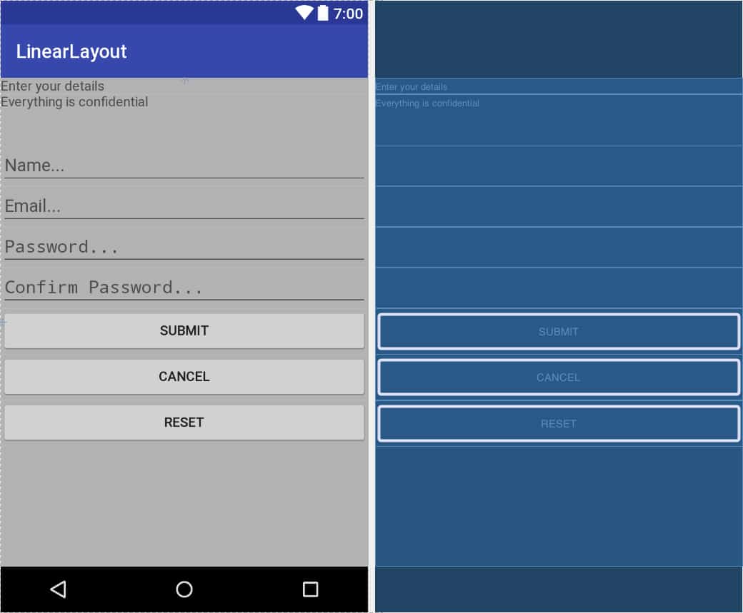 Android studio linearlayout прозрачность