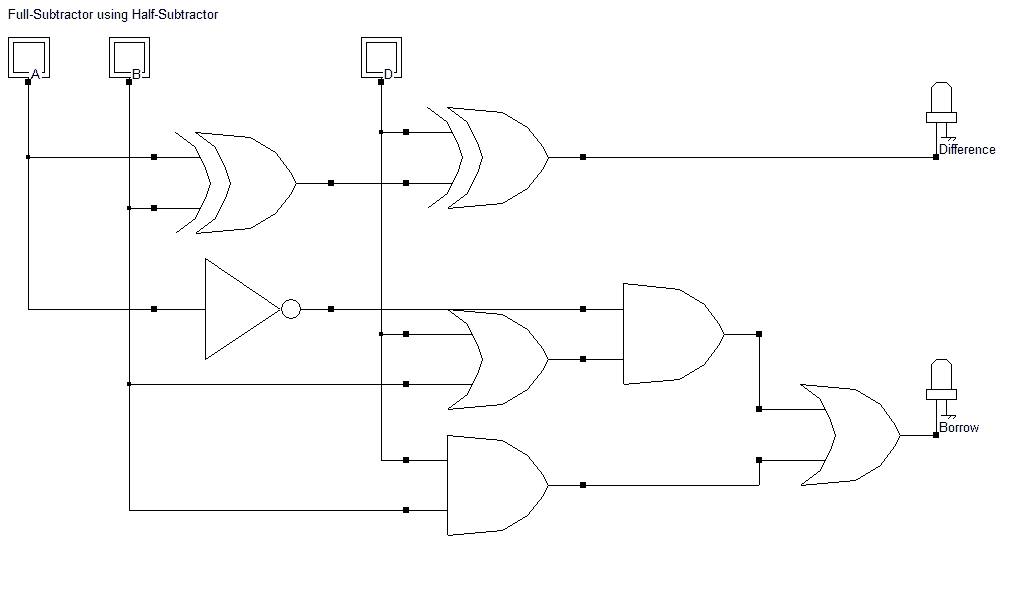 Logic Diagram For Half Subtractor Wiring Diagram