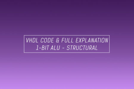 VHDL code for ALU (1-bit) using structural method – full code and explanation