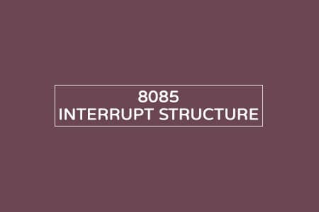 Interrupt Structure of the 8085